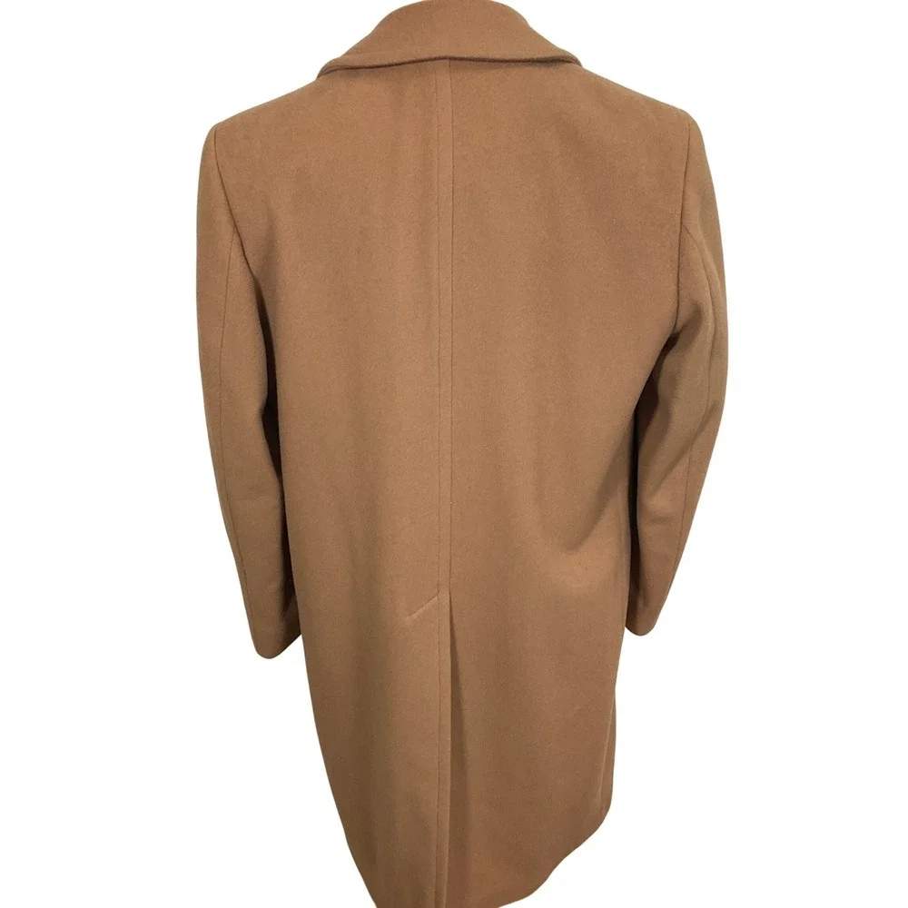 London Fog Overcoat Mens 42R Camel Tan Traditional Preppy‎ Wool Academia VTG USA